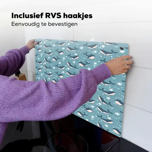 Klein - Oceaan - Walvis - Zeester Inductie beschemer met haakjes klein 777 -ky-ophangen-nl