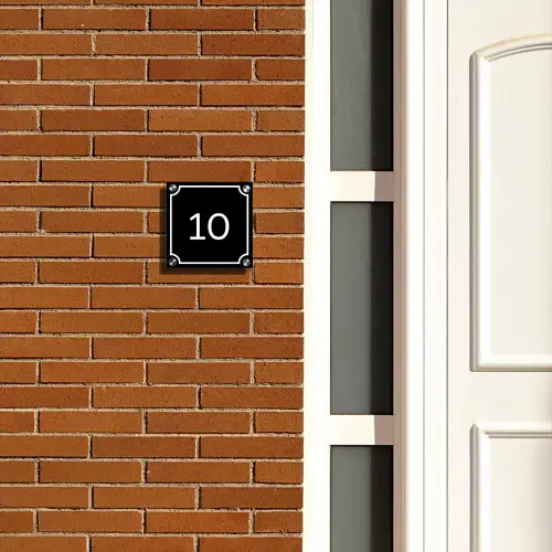 Zwart - Kader - Regulier Naambord Vierkant klein -sfeer3-XS
