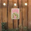 Bloemen - Bladeren - Abstract - Roze tuinposter los doek klein -sfeer1