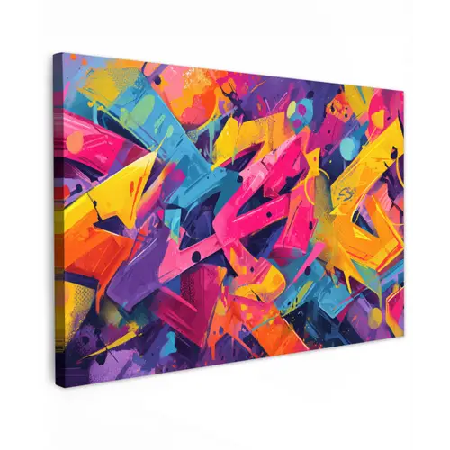 Abstract - Vormen - Kleurrijk canvas 2cm klein -z3d