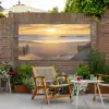 Strand - Duinen - Zonsondergang Tuinposter op houten frame 2 cm dik xxl -sfeer3