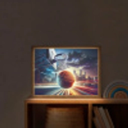 Basketbal - Sport  - Basket - Stad Light Box met batterij (Wandlamp kind) middel -sfeer1_kind