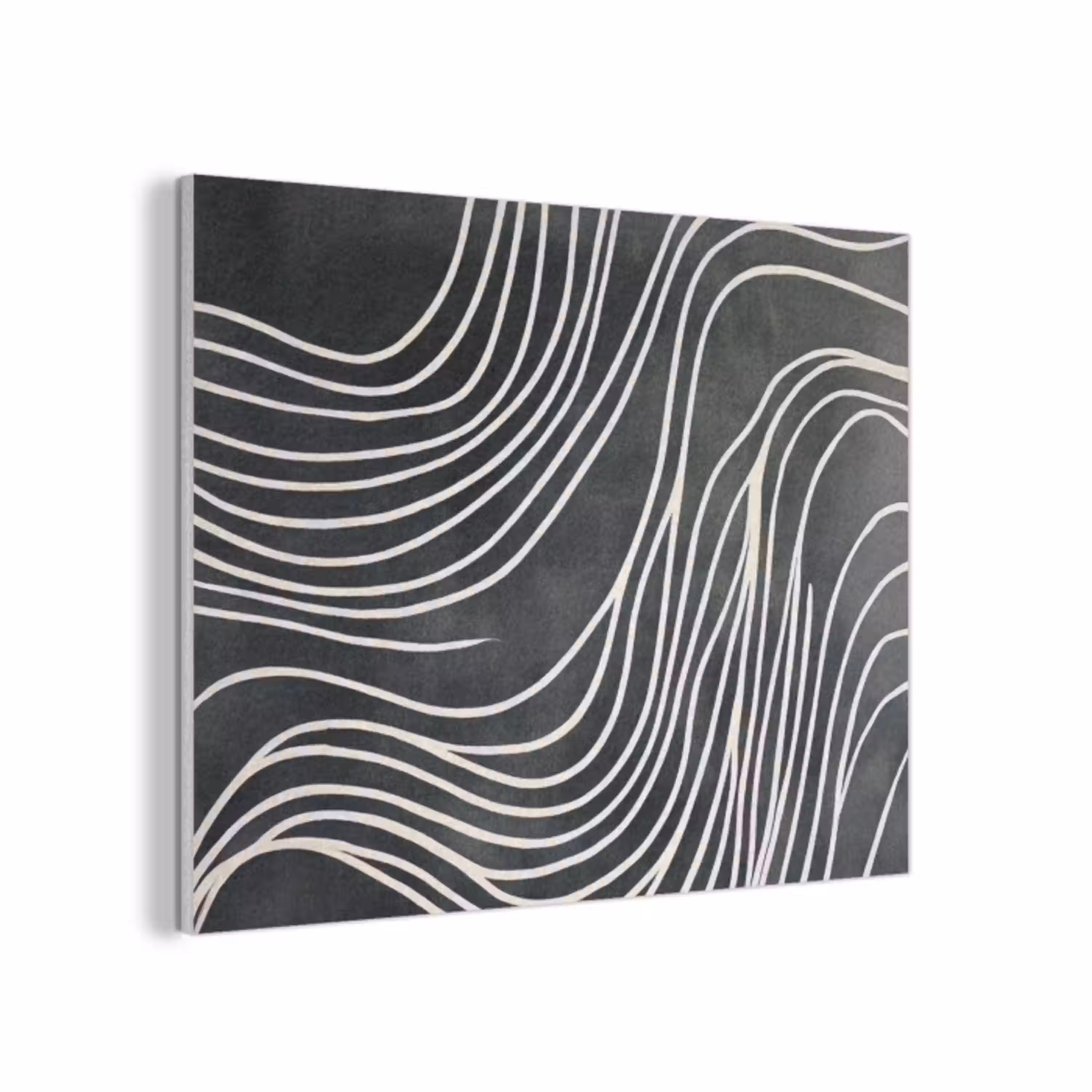 Lijnen - Patroon - Abstract - Wit PET vilt klein -3d