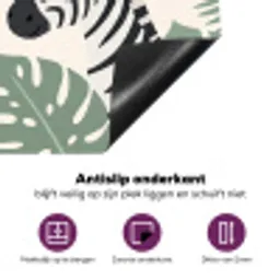 Jungle - Rustiek - Pastel Inductie beschermer vinyl 3mm klein -zzzzzzz-cc-onderkant
