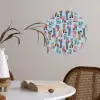 Laarzen - Patroon - Disco Wandcirkel behangsticker klein 186 -sfeer3