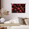 Rood - Fruit - Kersen Wandkleed katoen klein -sfeer1