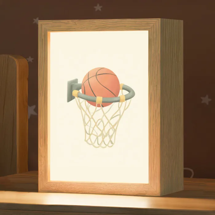 Basketbal - Net - Oranje Light Box met kabel klein -zzz_3d_website