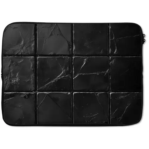 Zwart - Tegels - Steen laptophoes neopreen klein -zkaufland3dotto