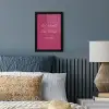 eat me out don't stress me out - Roze - Minimalistisch fotolijst zwart zonder passe partout klein -sfeer3