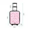 Roze vlinders Kinderkoffer - Zwart klein -productfoto_formaten