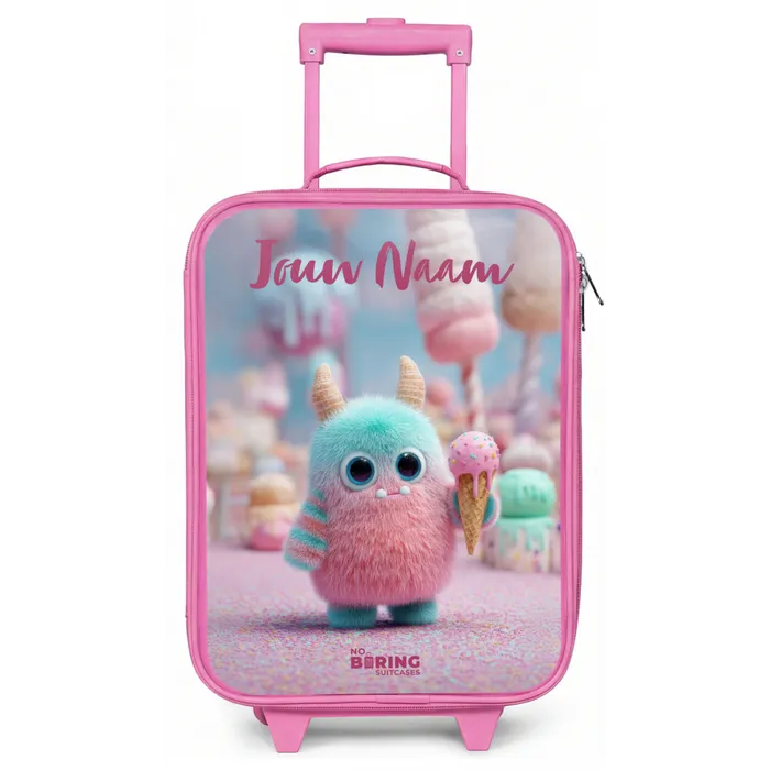 Zoet Monstersnoep Avontuur Kinderkoffer - Roze klein -zz3dotto