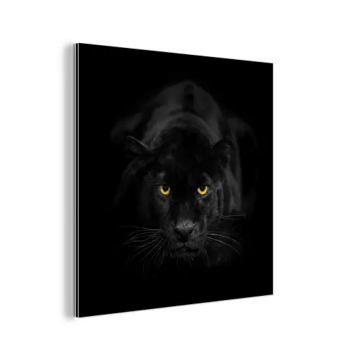 Panter - Dieren - Zwart - Ogen aluminium wit klein -3d
