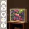 Flamingo - Tropisch - Dier - Bladeren Light Box met batterij (Wandlamp kind) middel -USP_websiteoverzichtNL