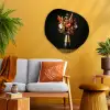 Exotisch - Boeket - Vaas - Goud Wandcirkel Organisch Plexiglas middel -sfeer4