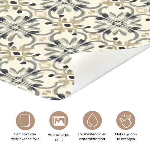Floraal - Patroon - Kleurrijk deurposter klein 289 -closeup_NL