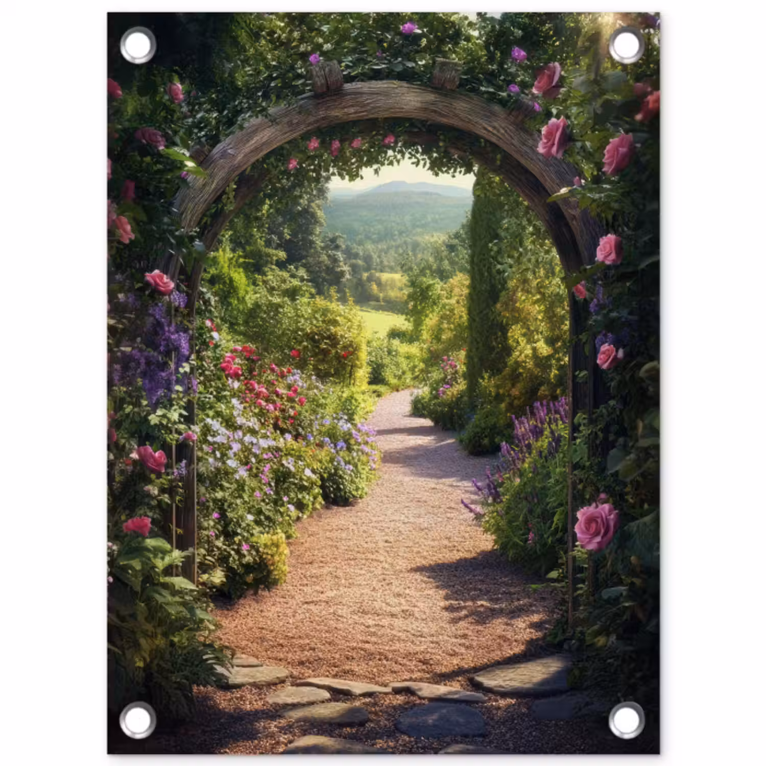 Garden Poster - See-through - Flowers - Nature - Rose arch