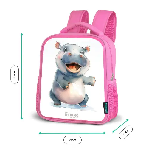 Baby nijlpaard Kinderrugzak - Roze middel -productfoto_formaten