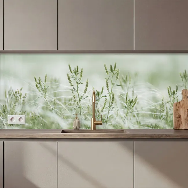 Keuken achterwand - Grassen - Minimalistisch - Groen