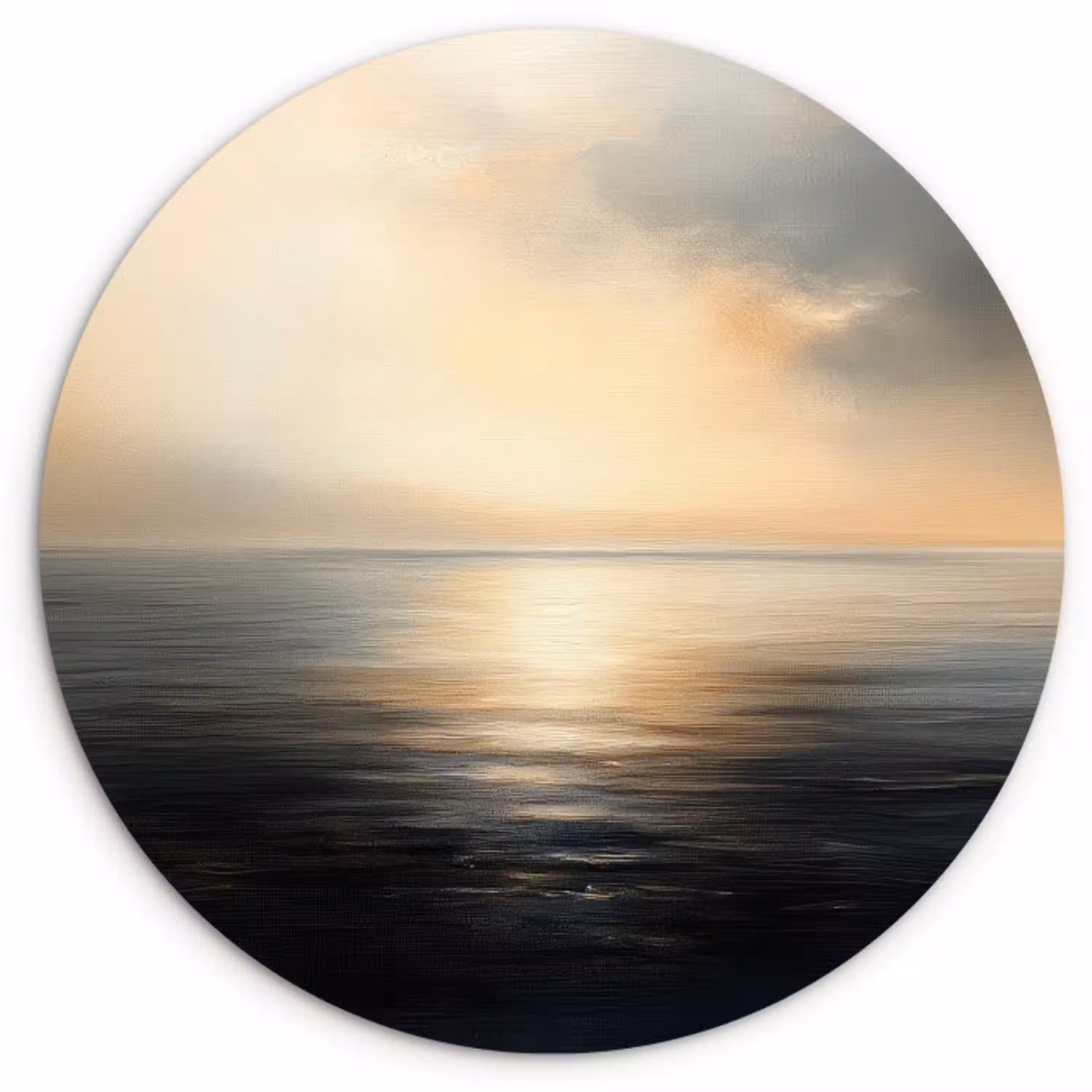 Zon - Horizon - Zee Wandcirkel plexiglas klein -3d