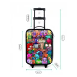Monsters, bloemen en ijsje patroon Kinderkoffer - Zwart klein -productfoto_formaten