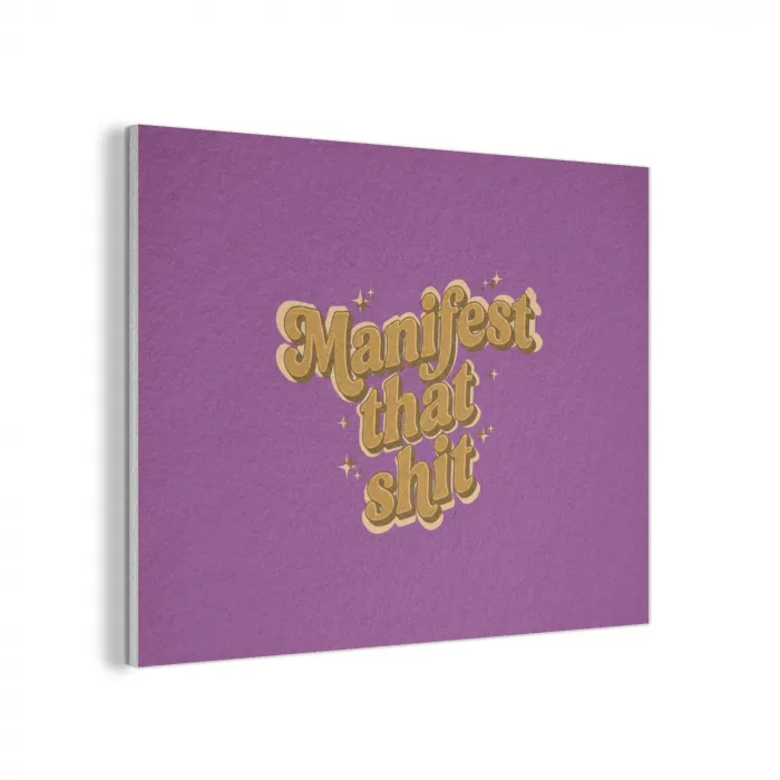 Manifest that shit - Paars - Glitter PET vilt klein -3d