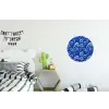 Bubbels - Patroon - Blauw Wandcirkel aluminium klein -kinderkamer