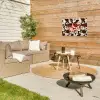 Koeienprint - Limited edition - Rood Tuinposter op houten frame 2 cm dik klein -sfeer2