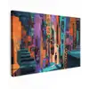 Abstract - Figuren - Kleurrijk canvas 2cm klein -z3d