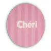 Gestreept - Roze - Chéri Akoestische PET Vilt - Rond klein -3d