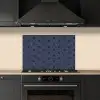 Patroon - Blauw - Geometrisch keuken achterwand spatscherm klein 900 -sfeer1