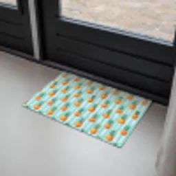 Ananas - Strepen - Groen Deurmat klein 898 -sfeer2