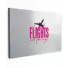 Catch flights not feelings - Vliegtuig - Roze canvas 2cm klein -z3d