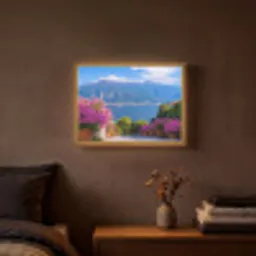 Lake Como - Italië - Landschap Light Box met batterij (Wandlamp) middel -sfeer4