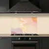 Golvende vormen - Abstract - pastel keuken achterwand spatscherm klein -sfeer1