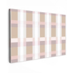 Ruitpatroon - Aardetinten - Minimalistisch Tuinposter op houten frame 2 cm dik klein 845 -3d