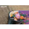 Abstract - Vrouw - Bloemenkroon - Goud Placemat vinyl groot -closeup