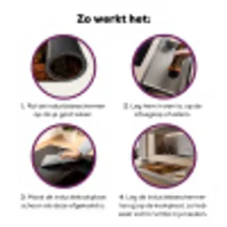 Bospad - Herfstbos - Bladeren - Oranje - Nostalgisch Inductie beschermer vinyl 3mm klein -zzzzzzz-cc-werking