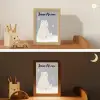 Ijsbeer - Sneeuw - Sterren - Blauw Light Box met kabel (Kinderlampje) klein -sfeer3_kind