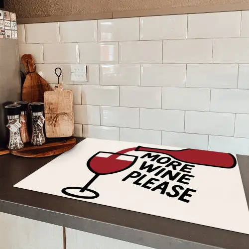 Wijnfles - Quote - Rood - Glas Inductie beschermer vinyl 3mm klein -sfeer3