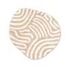 Beige - Aardspatroon Wandcirkel Organisch Forex 3mm klein -3d
