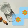 Bloem - Smiley - Kleurrijk onderzetter kurk middel -sfeer4