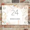 Abstract beige - Klassiek Naambord Rechthoek middel -sfeer3
