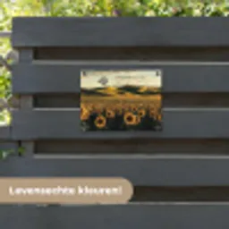 Zonnebloem - Veld - Windmolen tuinposter los doek klein -sfeer3