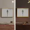 Microfoon - Vintage - Illustratie - Grijs Light Box met batterij (Wandlamp) middel -sfeer3
