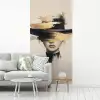 Vrouw - Hoed - Verf fotobehang vinyl groot -woonkamer