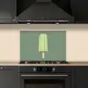 Groen - Waterijsje - Stokje - Illustratie keuken achterwand spatscherm klein -sfeer1