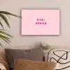 Girl power - Roze - Hartje canvas 2cm klein -sfeer1