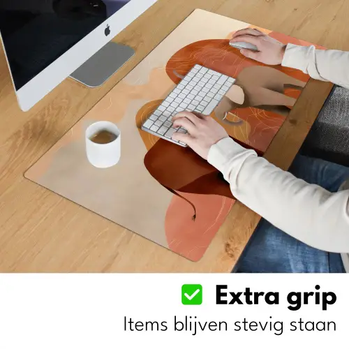 Olifanten - Oranje - Abstract Muismat XXL klein -sfeer3
