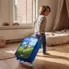 Voetballer - Gras - Goal - Kleurrijk Kinderkoffer - Blauw klein -sfeer1