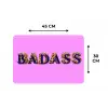 Felroze - Badass - Panterprint - Schaduw Placemat vinyl groot -specs